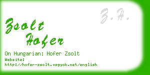 zsolt hofer business card